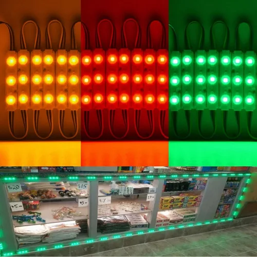 Vista 8 de Kit de luces LED para ventana de tienda de 10 pies, módulo de luz LED inyectado RGB 5050 con clavijas de alimentación y control remoto de 24 teclas