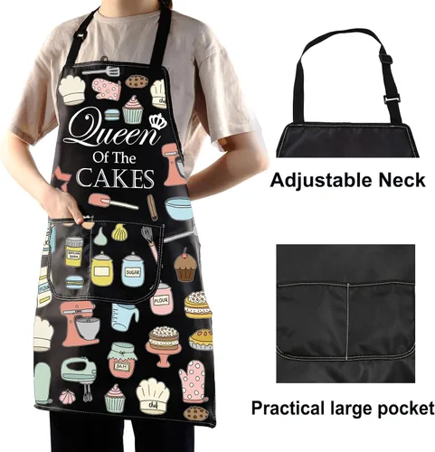 Vista 4 de WZMPA Delantal ajustable Queen Of The Cakes para los amantes de los pasteles