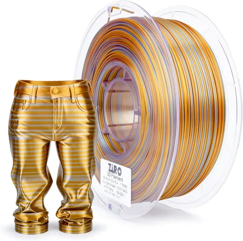 Vista 23 de ZIRO - Rápido cambio de color PLA, filamento de gradiente de color de 1.75mm, filamentos de PLA arcoíris brillantes, compatible con la mayoría