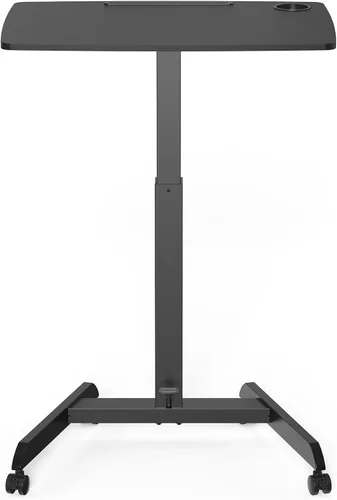 Vista 14 de Kantek Carrito móvil para laptop, altura ajustable (29-49 pulgadas), estación de trabajo para computadora portátil rodante 23.6 x 20.5 pulgadas