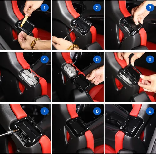 Vista 6 de Guía de repuesto para cinturón de seguridad compatible con Chevrolet Corvette C8 Stingray 2020-2023, clips para cinturón de seguridad de ABS