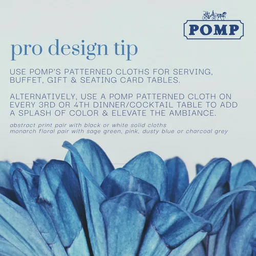 Vista 2 de Pomp - Mantel premium de poliéster con estampado abstracto de 52 x 52 pulgadas cuadradas Tela de fácil cuidado, resistente a arrugas y manchas