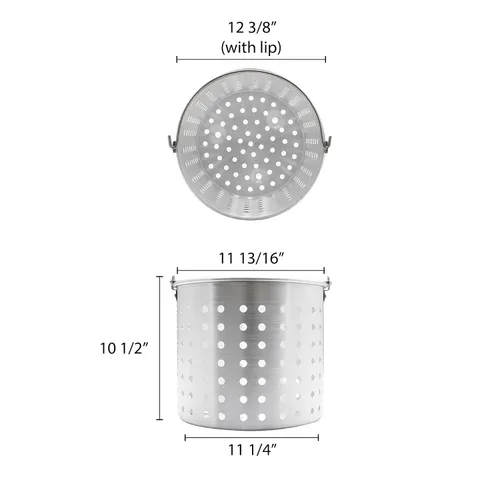 Vista 2 de Thunder Group ALSKBK006 - Cesta de vapor para 32 cuartos de galón ALSKSP006 perforada