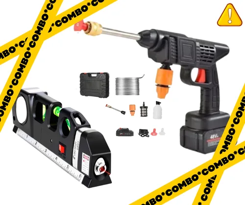 Hidro lavadora 2 baterías + Cinta Laser de Compras de Verdad
