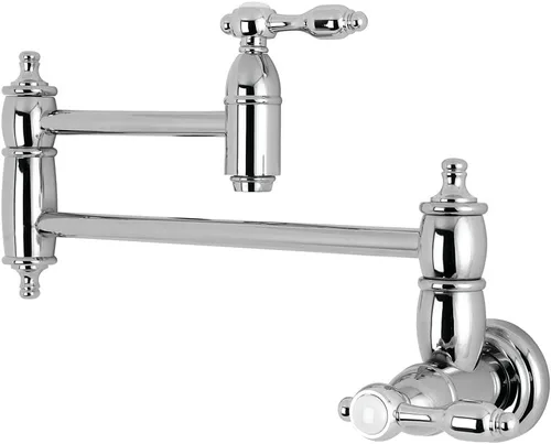 Vista 8 de Kingston Brass KS3103TAL - Grifo de cocina para relleno de olla de montaje en pared, latón antiguo