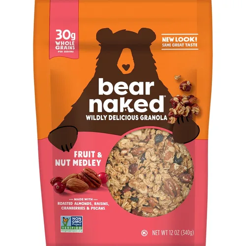 Vista 7 de Bear Naked Cereales de granola, vegetarianos, aperitivos de desayuno, frutas y nueces (6 bolsas)