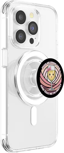 Vista 3 de Feed Me Pinot Gris And Tell Me I'm Pretty - Fun Cute Kawaii PopSockets MagSafe PopGrip for iPhone