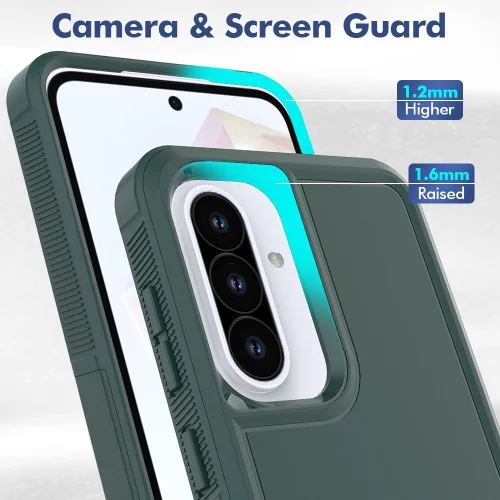 Vista 94 de Jeylly Compatible con Samsung Galaxy A22 5G Funda, Funda Samsung A22 5G con 2pcs protectores de pantalla de vidrio templado