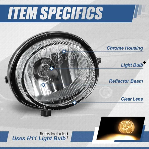 Vista 2 de Auto Dynasty Luces antiniebla para parachoques delantero con interruptor compatibles con Mazda2/3/5/6 MPV MX-5 CX-5 CX-7 RX-8 CX-9 2004-2016, lado