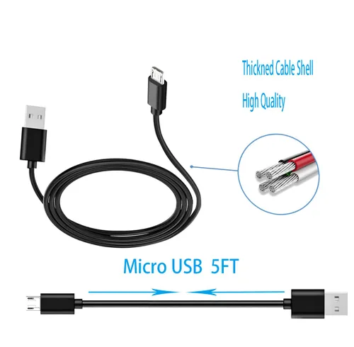 Vista 4 de LIAUBN Cable de carga USB Micro BlueParrott compatible con BlueParrott B350-XT, B450-XT, S450-XT, B350XT, B350 XT, B450XT, B550-XT Cable de carga