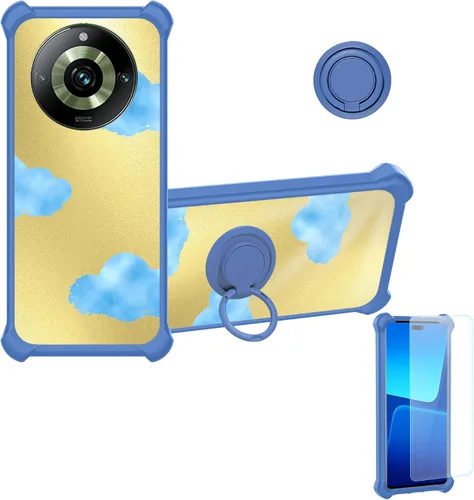Vista 25 de Aroepurt Funda para Blu Bold N3 compatible con Blu Bold N3 Phone Cover [con protector de pantalla de vidrio templado] [PC duro + silicona suave]