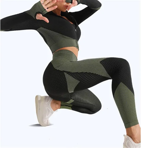Vista 7 de Ropa de yoga de secado rápido de tallas grandes para mujer, ropa de fitness de manga larga, tops de ejercicio, fitness, yoga y entrenamiento