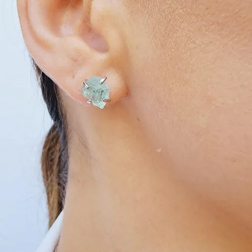 Vista 154 de Juego de joyas de piedras preciosas crudas reales con plata de ley 925 chapada en oro real, collar y aretes de piedra natal, regalo para ella por