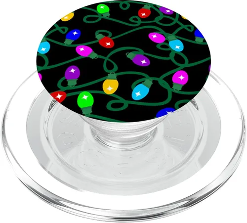 Vista 8 de Mi color favorito es la luz de Navidad - Luces de árbol de Navidad PopSockets intercambiables PopGrip