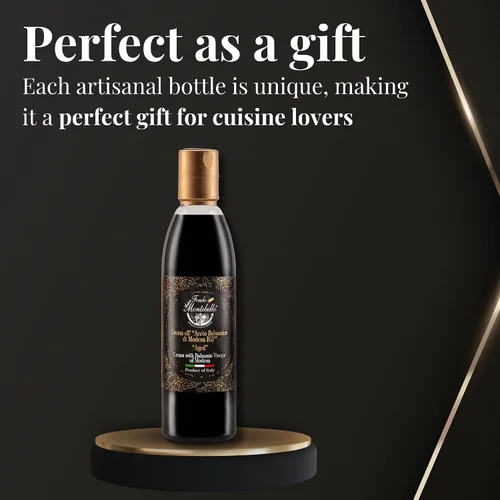 Vista 8 de Reducción de vinagre balsámico envejecido 8.45 fl.oz. (250ml), glaseado de vinagre balsámico de alta densidad, crema con vinagre balsámico