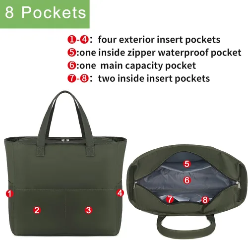 Vista 4 de Bolsa de playa y piscina para mujer, grande, bolsa de gimnasio con compartimento húmedo para viajes, impermeable