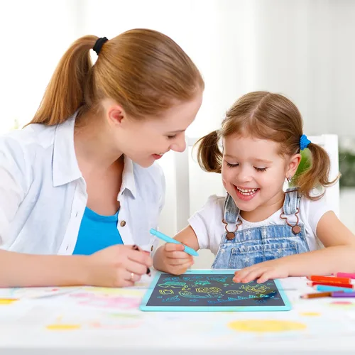 Vista 7 de Tableta de escritura LCD para niños, tablero de dibujo colorido de 15 pulgadas, almohadilla de dibujo educativa de aprendizaje para niños, regalo