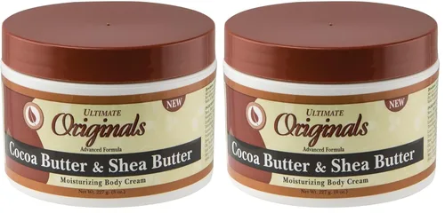 Vista 5 de Originals by Africa's Best Crema corporal hidratante de manteca de cacao y manteca de karité, mezcla superior de ingredientes naturales para una