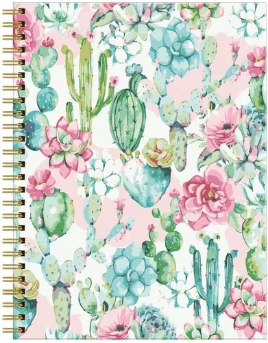 Vista 10 de Cuaderno de espiral para mujer, cuadernos universitarios A5 de 6 x 8.4 pulgadas, 120 páginas (60 hojas) diario rayado con papel grueso de alta