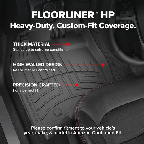 Vista 3 de Weathertech FloorLiner HP Alfombrillas de suelo personalizadas para Jeep Grand Cherokee 4xe - 1ª y 2ª fila (4416961-4417822IM), negro
