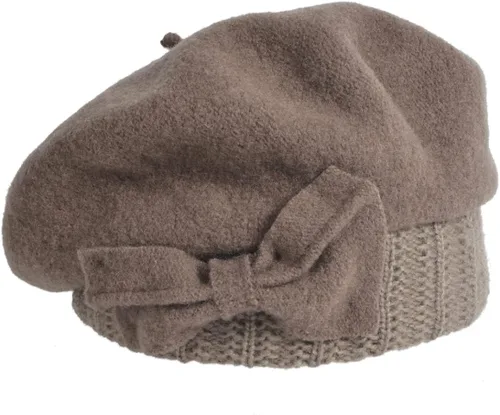 Vista 23 de VECRY - Gorro 100% de lana para mujer, boina de fieltro tipo campana, gorro de vestir para invierno