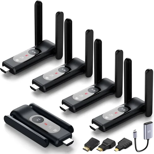 Vista 8 de Transmisor y receptor HDMI inalámbricos, 164.0 ft/165 pies, Plug and Play, hasta 8 RXs