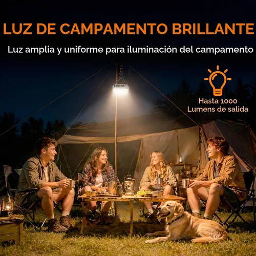 Vista 2 de WARSUN Linterna que acampa recargable, linterna solar LED 1000LM