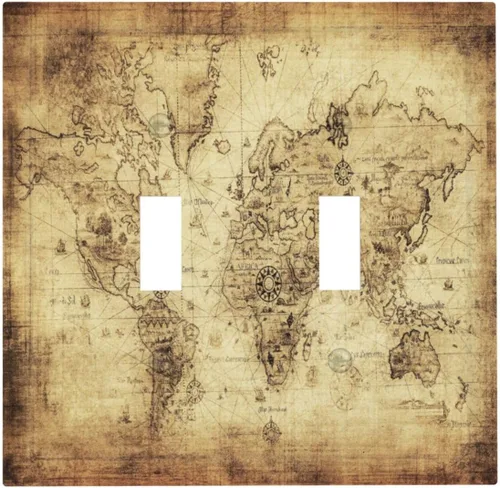 Vista 15 de Cubierta de placa de pared IOFNG Bandera Americana de EE. UU. de otoño, hojas de caza, astas de ciervo, antílope, interruptor de luz de toma única
