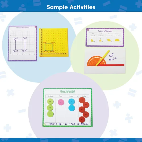 Vista 4 de hand2mind Math Tools - Conjuntos de grupos pequeños 4-5 por Reagan Tunstall y Kristina Grant, manipuladores matemáticos, bloques de base diez