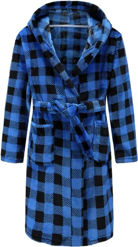 Vista 134 de E.W Apparel Bata de baño de forro polar con capucha para niños, bata suave y mullida para niños pequeños