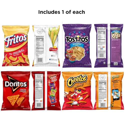 Vista 3 de Frito Lay Paquete de variedad de favoritos clásicos, bolsa grande (paquete de 4)