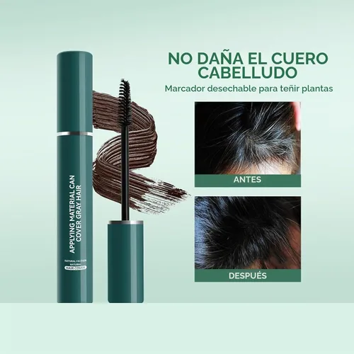 Vista 2 de 2 barras de retoque de cabello castaño temporal, barra de color para el cabello, cobertura de cabello gris, cobertura de cabello blanco, rímel Marrón
