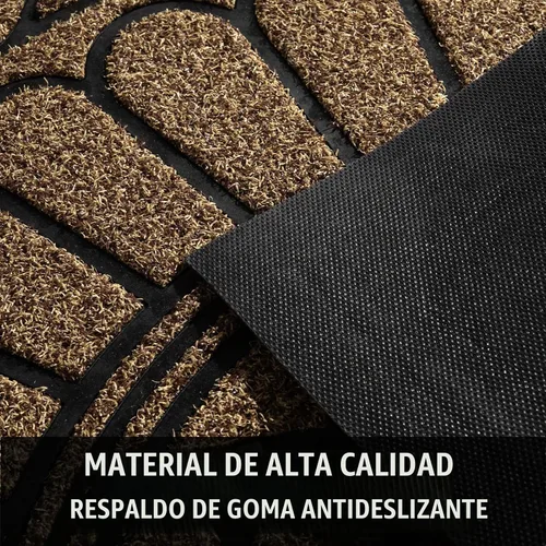 Vista 3 de Alfombra para Puerta Frontal Interior Exterior, Alfombra de Entrada Semicircular, Alfombra de Puerta de Goma Antideslizante Resistente de Medio