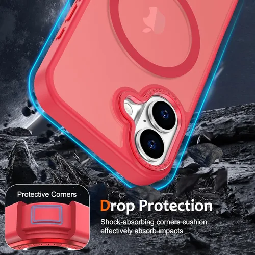 Vista 427 de Anuck - Funda magnética para iPhone 11 compatible con MagSafe, carcasa trasera mate translúcida dura, borde de TPU, delgada, resistente a impactos