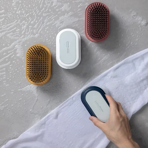 Vista 5 de Cepillo de limpieza para el hogar, cepillo de cerdas suaves, cepillo para quitar manchas de zapatos, juego de suministros de limpieza, cepillos