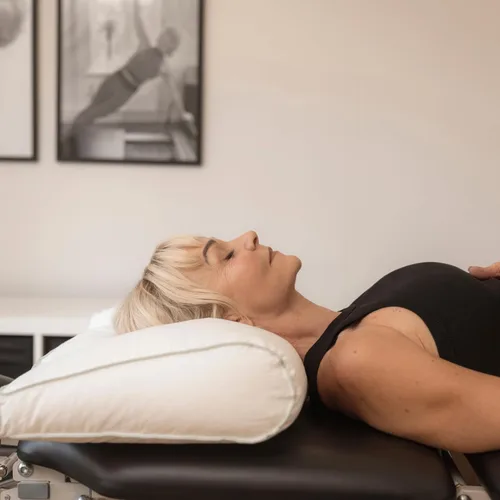 Vista 4 de Fossflakes Almohada cervical quiropráctica, soporte cervical de gran firmeza