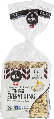 Vista 5 de Sigdal Bakeri Pan crujiente noruego totalmente natural, sin OMG, vegano, sin azúcar, alto en fibra, bajo en carbohidratos, alto en proteínas