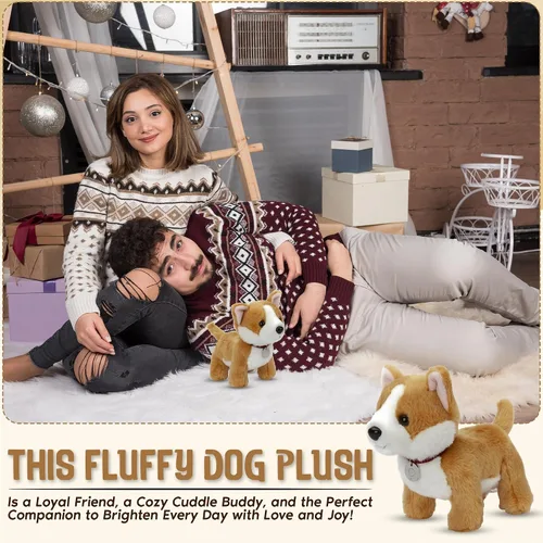 Vista 7 de Juguete de peluche para perro, lindo cachorro suave, 8 pulgadas (Butterscotch the Corgi)
