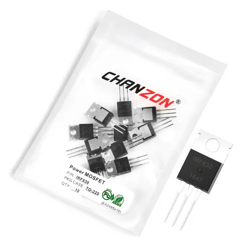 Vista 18 de Chanzon 2N60 TO-220AB NMOS MOS N-Channel Power MOSFET Transistor, alto voltaje y corriente nominal, (paquete de 10 unidades)