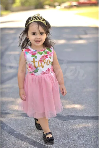 Vista 3 de Shalofer Conjunto de encaje floral para niña