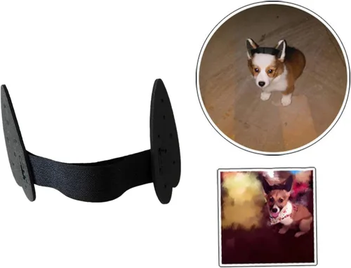 Vista 5 de 2 piezas de herramientas para el cuidado de orejas de perro para mascotas, calcomanías de orejas de perro para perro alemán, doberman pinscher
