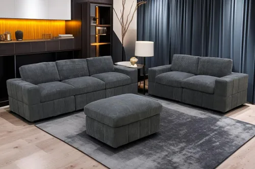 Vista 31 de A Ainehome Juego de sofá modular modular con otomanas de gran tamaño en forma de U, sofá modular de 7 asientos con tumbonas reversibles para sala