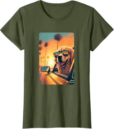 Vista 83 de Golden Retriever - Camiseta divertida de Golden Retriever con lentes, Negro