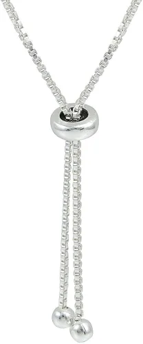 Vista 3 de Sterling Silver Genuine, Created, or Simulated Princess-cut 3mm Bolo Pull-string Adjustable Tennis Bracelet for Stacking