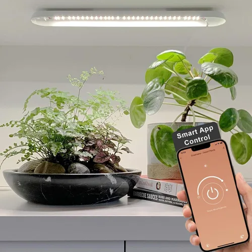 Vista 2 de Modern Sprout Smart Growbar V2 - Luz LED de cultivo para plantas de interior, espectro completo debajo del gabinete, luz de crecimiento