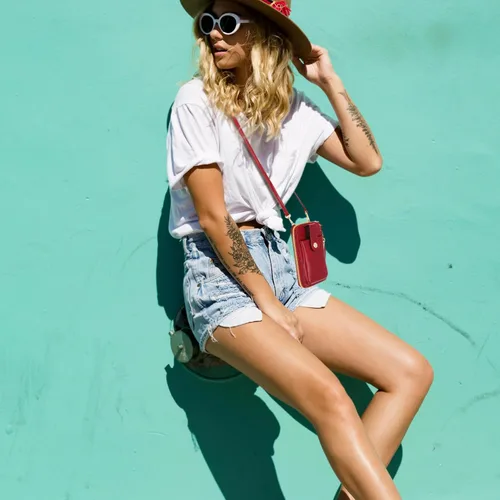 Vista 8 de Mundi Jacqui Cartera cruzada RFID para mujer, bolso de viaje pequeño de cuero vegano con soporte para teléfono, organizador compacto con ranuras