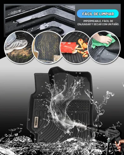 Vista 6 de orealtrend Alfombrillas para Automóvil Compatibles con Toyota Corolla 2014-2019 Forros de Piso Resistentes Todo Clima A Prueba de Derrames Negro