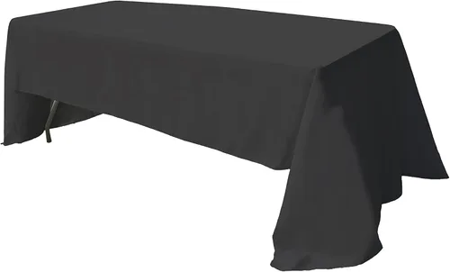 Vista 57 de GEFEII Servilletas de tela de poliéster sólido de 18 x 18 pulgadas para cocina, mantel rectangular cuadrado redondo para bodas, fiestas
