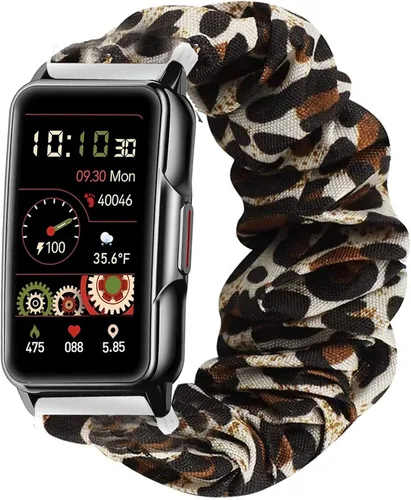 Vista 5 de Lamshaw Compatible con correas de reloj inteligente Mindrose, banda elástica de tela elástica para reloj para mujer, lindas correas de repuesto
