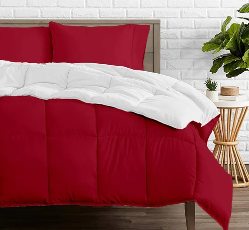 Vista 9 de Edredón reversible – Lujoso para todas las estaciones – 100% algodón orgánico tamaño individual XL de 68 x 92 pulgadas, 1 edredón alternativo